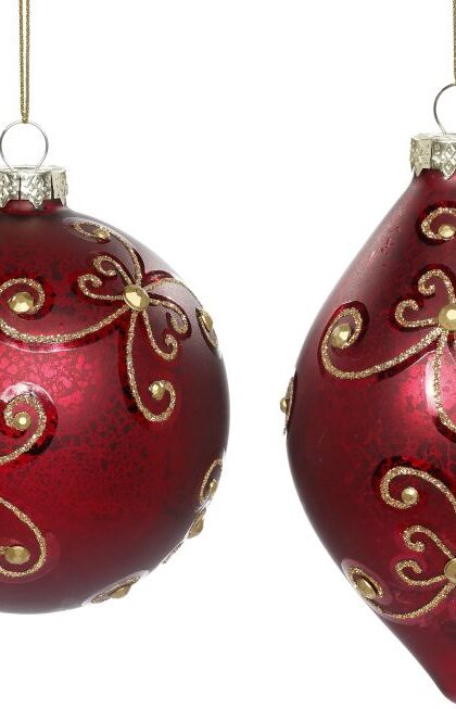 Antique Scroll Ornament, Assortment of 2 - 4 Inches, Set of 6