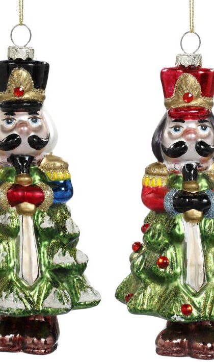 Christmas Nutcracker Ornament, Assortment of 2 - 6 Inches, Set of 12