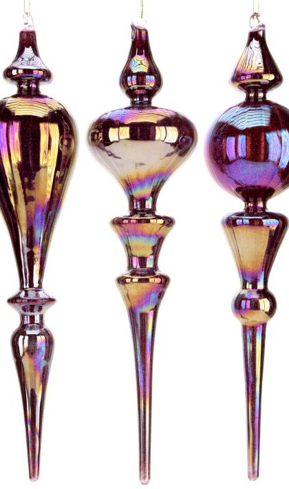 Teardrop Finial Ornament, - 17'' Inches, Set of 3