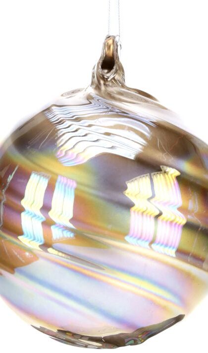 Swirl Gold Ornament - 6 Inches, Set of 4