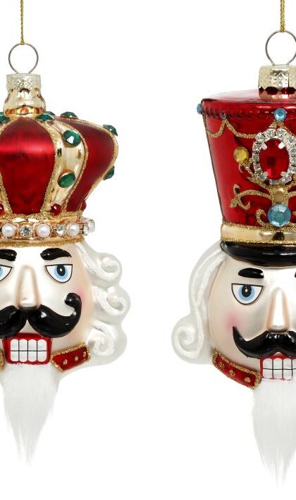 Soldier Nutcracker Ornament, Set of 2 - 5.5 Inches