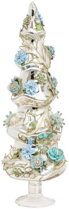 Jeweled Tree, Blue, Large - 17 Inches