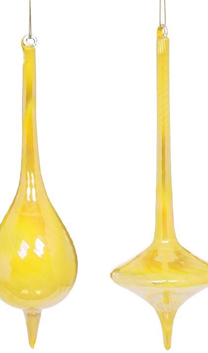 Elegant Swirl Finial Ornament, Assortment of 2 - 10.5 Inches, Set of 6