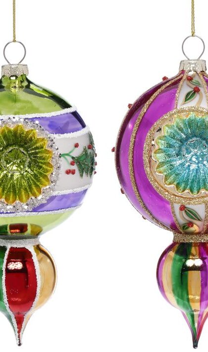 Multi Drop Ornament, Assortment of 2 - 7 Inches, Set of 6