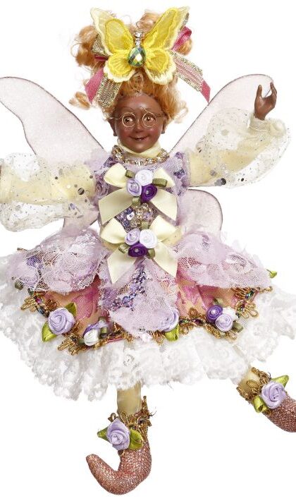African American Butterfly Girl Fairy, SM 10"