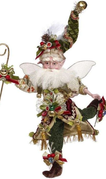 Jingle All the Way Fairy, Small 11". Mark Roberts Christmas 2023 Limited Edition Collectible Fairies. SKU: 51-37882.