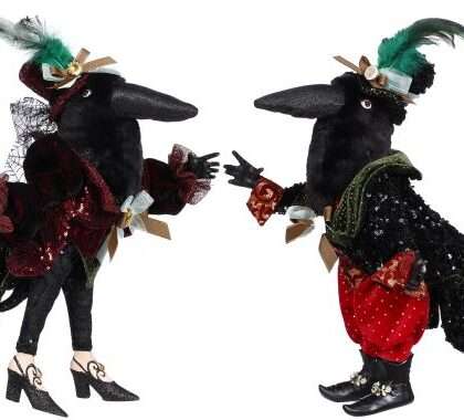 Mr and Mrs Crow, Set of 2 - 13 Inches