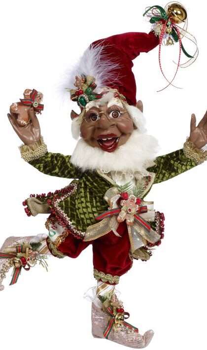 African American Cookies and Milk Elf, Medium - 19 Inches