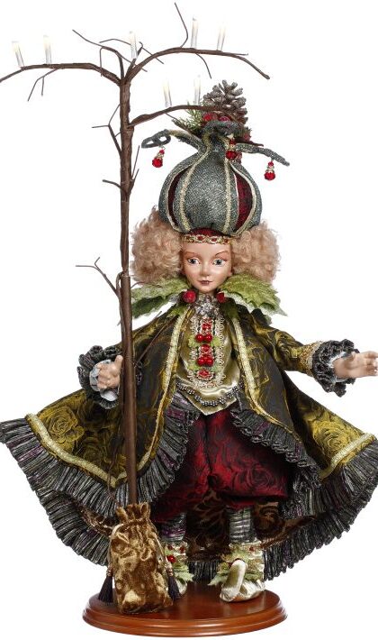 Forest Elf, Girl with LED Tree - 23 Inches 51-45338 Free Shipping