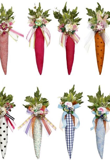 Jeweled Embellished Carrots, Assortment of 12, (10-11 Inches), Set of 12 Free Shipping
