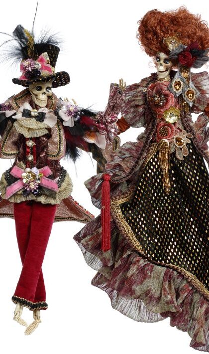 **SIGNED** Mr and Mrs Red Carpet Skeleton, Small, Set of 2 - 20 Inches 51-58432 Free Shipping