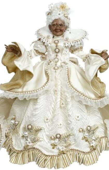 African American Snow and Pearls Mrs. Claus - 23 Inches (*Free Shipping)