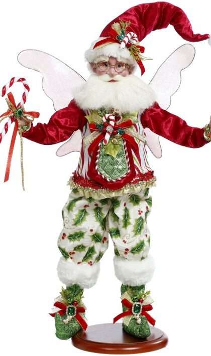 *SIGNED* Candycane Holly Fairy on Base - 21 Inches (*Free Shipping)