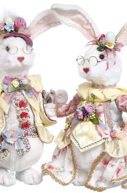 Fluffy Chubby Rabbits set of 2, 2026 15"