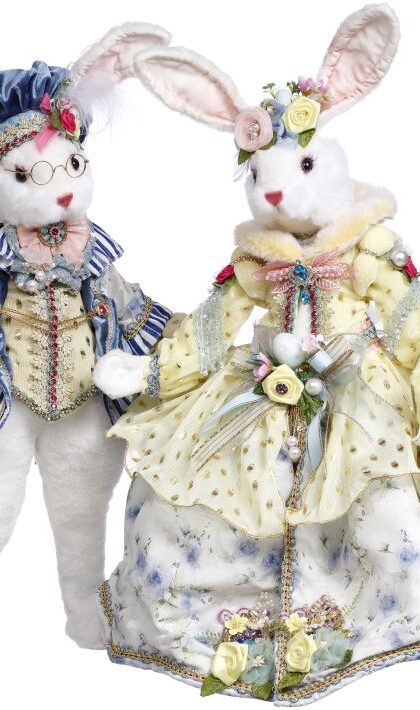 Mr and Mrs Cottontail Rabbit Medium 22 Inches Set of 2 - FREE SHIPPING