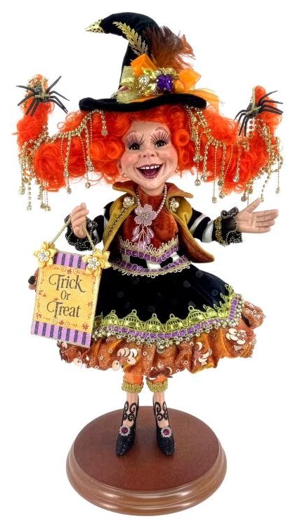 Mark Roberts 51-64040 Trick or Treat Elf on Base, Small - 12.5 Inches Free Shipping