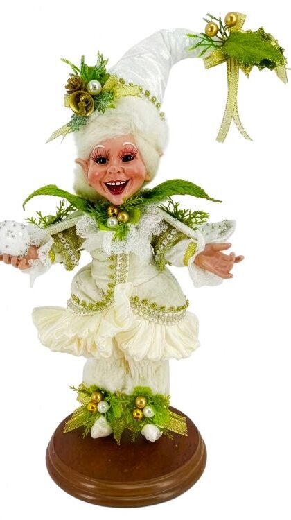 Mark Roberts 51-64106 Snow Belle Elf on Base Collectible Figurine Small 12 Inches | Free Shipping