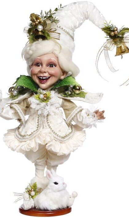 Snow Belle Elf On Base, Medium - 22 Inches 51-64108 Free Shipping