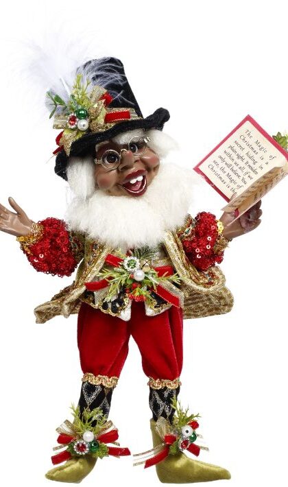 AFRICAN AMERICAN CHRISTMAS CAROL ELF, SMALL