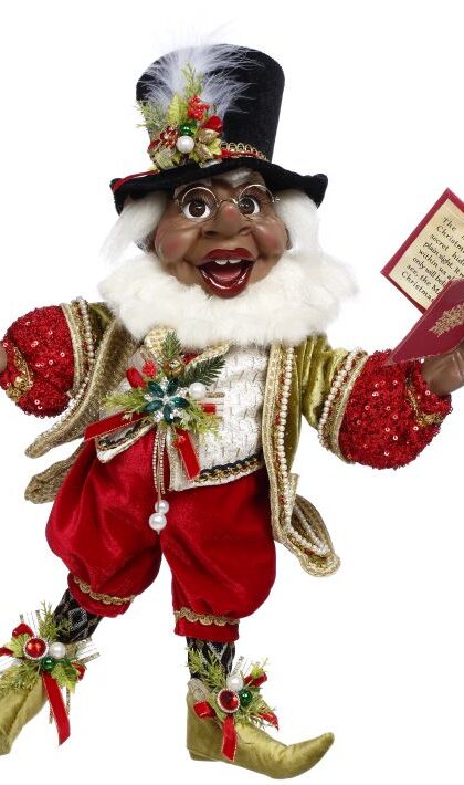AFRICAN AMERICAN CHRISTMAS CAROL ELF, MEDIUM