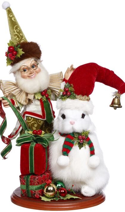 Ribbons and Rabbits Elf 8 x 16.5 Inches - FREE SHIPPING