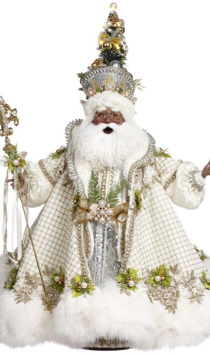 AFRICAN AMERICAN WHITE CHRISTMAS SANTA