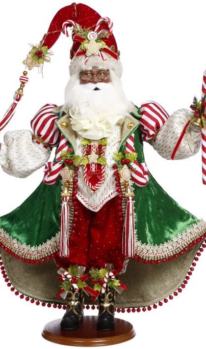 AFRICAN AMERICAN CANDYCANE AND COOKIE SANTA