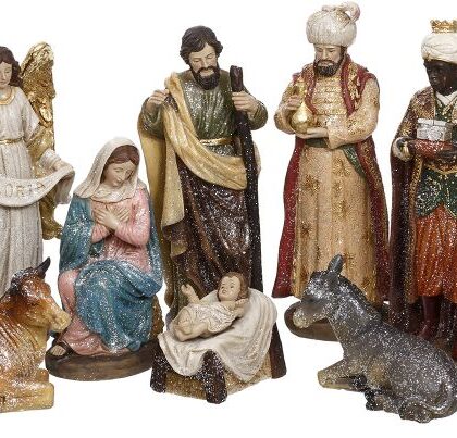 Nativity Scene, Set of 10 - 10 Inches