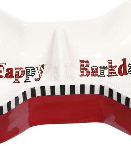 BONE SHAPE DOG BOWL 10"