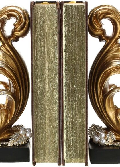 Jeweled Baroque Bookends, Set of 2 - 9 Inches