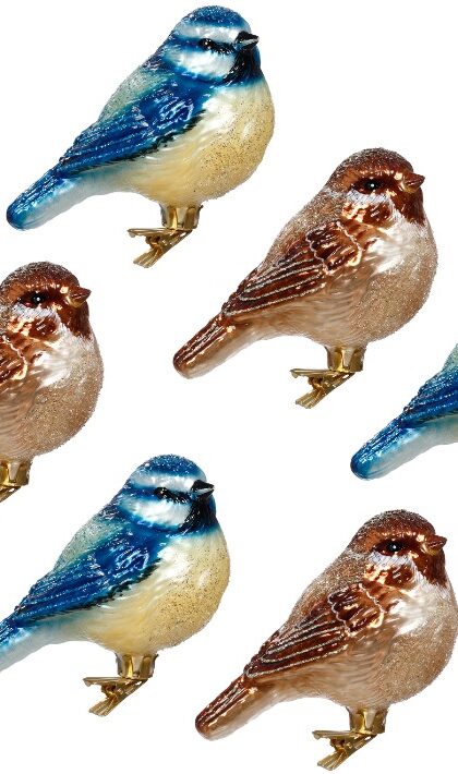 Bluebird Clip-On Ornament, Box of 6 - 3 Inches, Set of 4