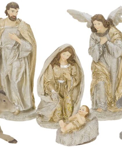 Nativity Scene, Set of 6 - 12.5 Inches