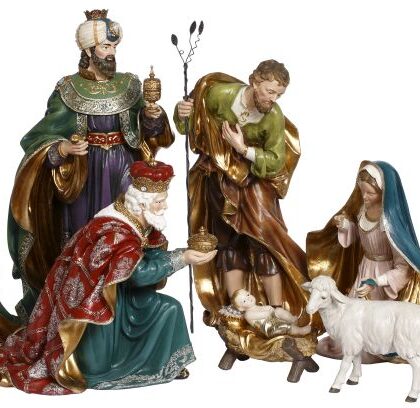 NATIVITY SCENE 4" - 20'' Set of 8, 63-93112 Free Shipping