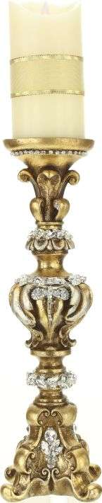 Jeweled Footed Candleholder - 15 Inches
