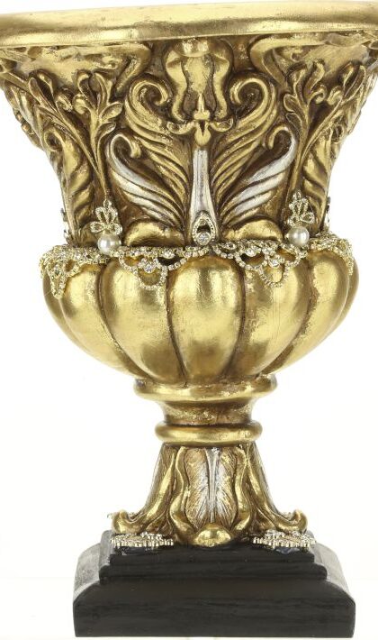 Jeweled Vintage Urn - 11.5 Inches