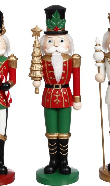 Festive Nutcracker,  - 15 Inches, Set of 3