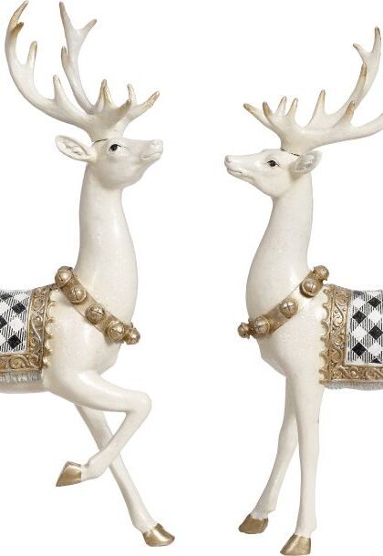 Elegant Plaid Deer, Set of 2 - 18 Inches 64-32640 Free Shipping