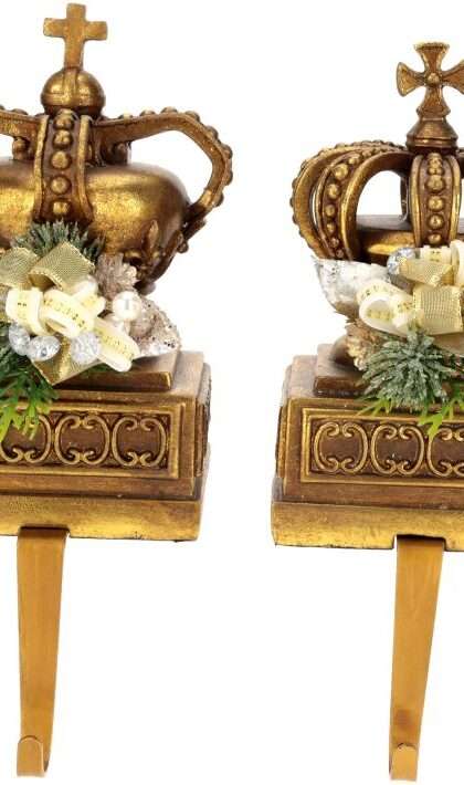 Crown Stocking Holder,  - 10.5 Inches, Set of 2