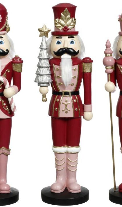 Nutcracker With Mustache,  - 15.5 Inches, Set of 3