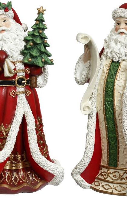 Fancy Santa, Assortment of 2 - 11.5-12 Inches