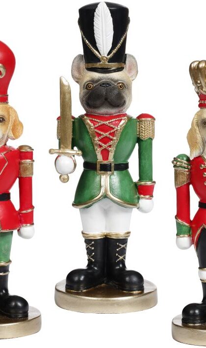 Royal Dog Nutcracker, Set of 3 - 9 Inches