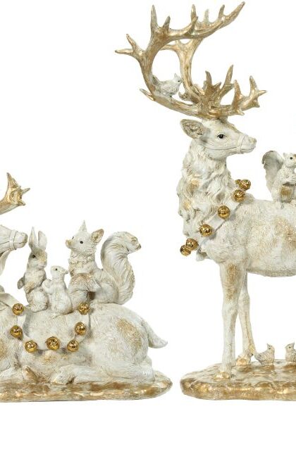 Deer and Friends,  -17 Inches, Set of 2