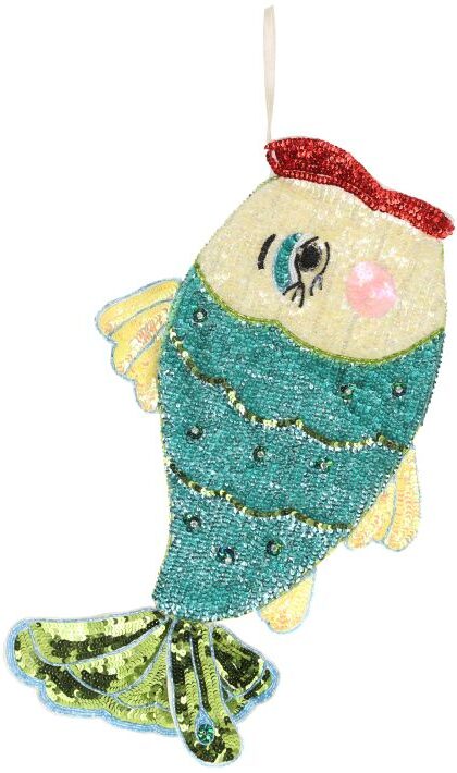 Glitterd Fish Stocking - 21 Inches