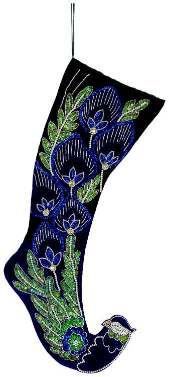 Peacock Feather Stocking - 22 x 7 Inches 70-68912 Free Shipping