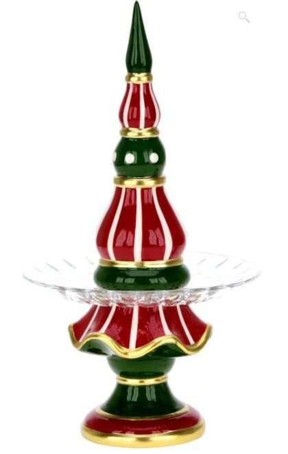 Christmas Tree Glass Plate - 9.5 x 17 Inches (Free Shipping)