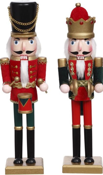 Velveted Musician Nutcracker, - 15 Inches, Set of 2