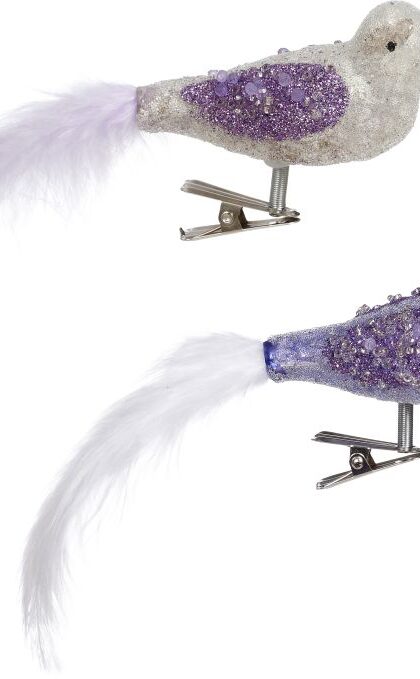 Fancy Bird with Clip, Assortment of 2, Set of 12