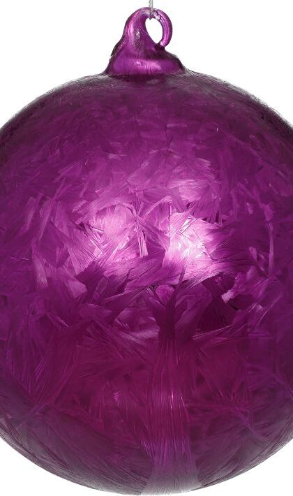 Frosted Ball Ornament - 6 Inches, Set of 4