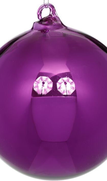 Shiny Ball Ornament  - 5 Inches, Set of 4