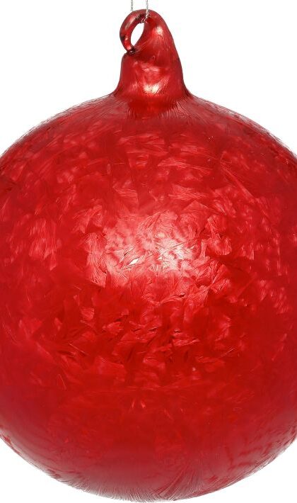 Frosted Ball Ornament - 5 Inches, Set of 4